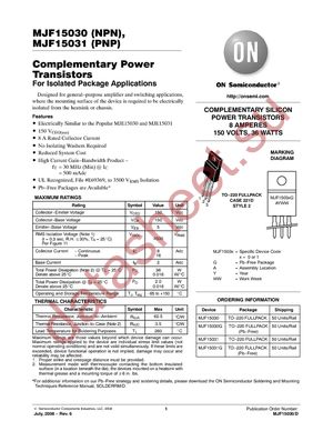 MJF15031 datasheet  